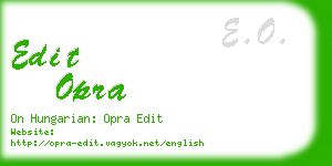 edit opra business card